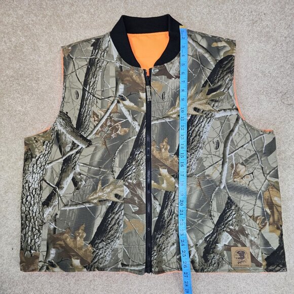 Bob Allen Reversible Realtree Camouflage Orange Vest Men Size XL Hunting Club - Picture 7 of 9
